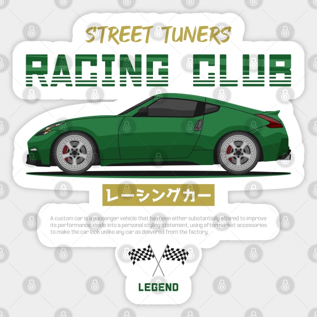 Tuner Green 370Z JDM Sticker by GoldenTuners